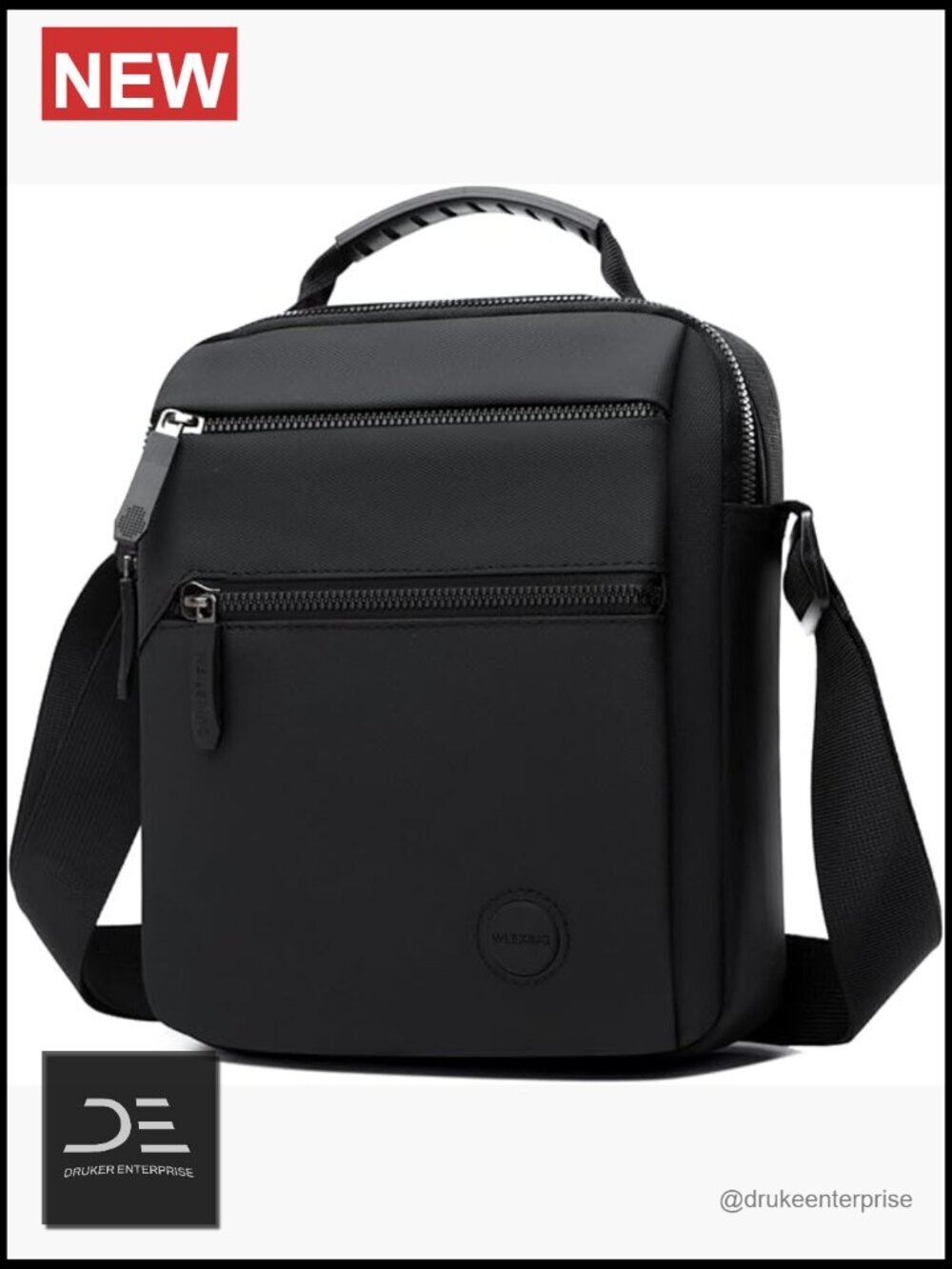 Anti-Theft Crossbody Messenger Bag with Adjustable Strap Water Resistant Nylon